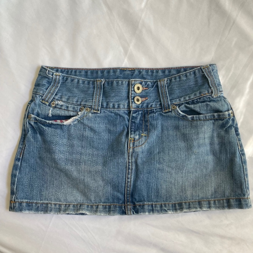 Low Rise Mini Denim Skirt American Eagle Woman 4